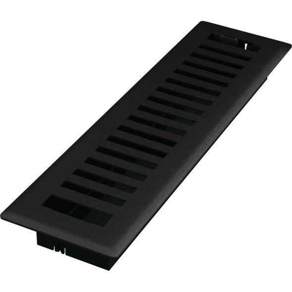 Imperial Montezuma 2-1/4 In. x 12 In. Black Iron Steel Floor Register RG3437