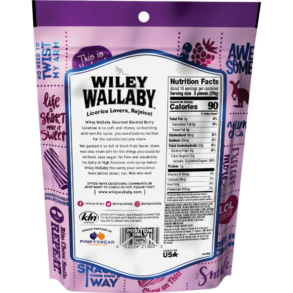 Wiley Wallaby Blasted Berry Licorice 10 Oz. Candy
