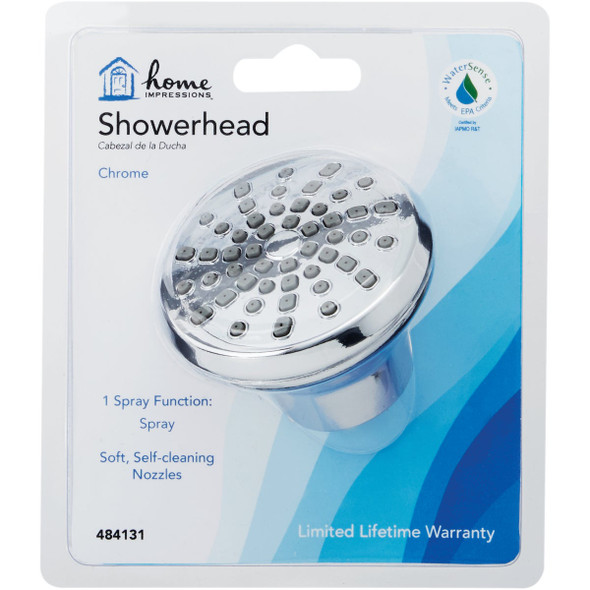 Home Impressions 1-Spray 1.8 GPM Fixed Shower Head, Chrome