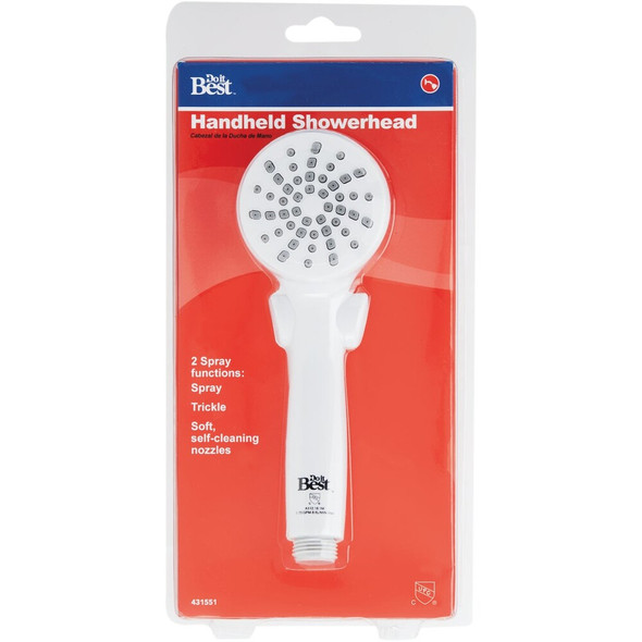 Home Impressions 2-Spray 1.8 GPM Handheld Shower Head, White 713701WH 431551