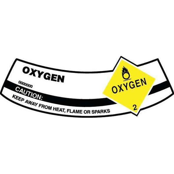 Accuform Cylinder Label,2 inx5 1/4 in,Vinyl MCSLOXY