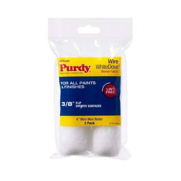 Purdy 4" Paint Roller Cover, 3/8" Nap, Woven Dralon, 2 PK 140606042