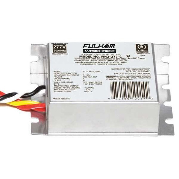 Fulham FLUOR Ballast,Electronic,Instant,39W WH2-277-C