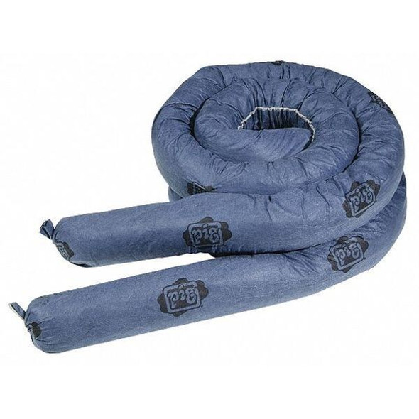 Pig Absorbent Sock,Blue/Gray,1.5 gal.,PK2 35700