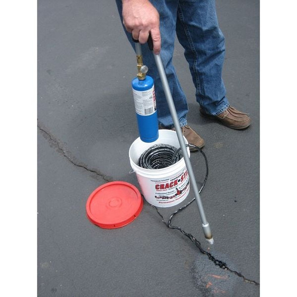 Crack Stix Crack Filler, 8 lb, Pail, Crack Rite, Asphalt, Black 2050