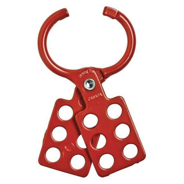 Brady Lockout Hasp,Standard,6 Lock,Red 105721