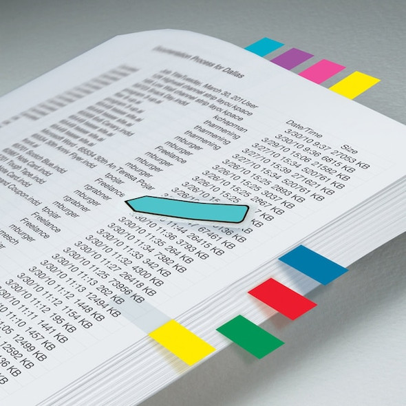 Post-It Sticky Flags,1/2x1-3/4 In,Assorted,PK10 683-VAD1