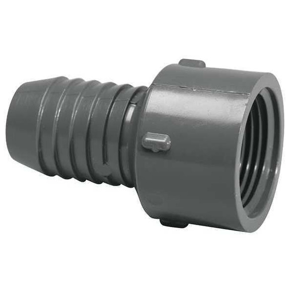 PVC Female Adapter, Insert x FNPT, 1-1/2 in Pipe Size
