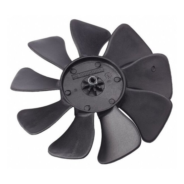 Bathroom Exhaust Fan Blade, 7.5 in Dia, 3/16 in Shaft Dia, Plastic
