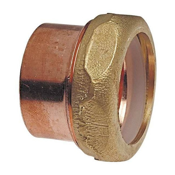 Nibco 1-1/2" NOM FTG x SJ Copper Adapter 90127 11/2X11/2