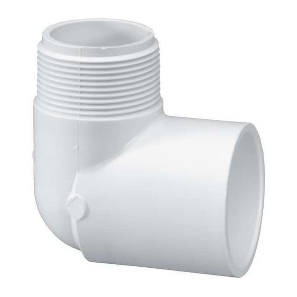 PVC Street Elbow, 90 Degrees, MNPT x Socket, 1-1/2 in Pipe Size