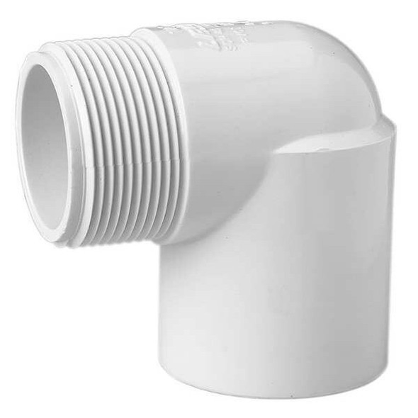 PVC Street Elbow, 90 Degrees, MNPT x FNPT, 3/4 in Pipe Size