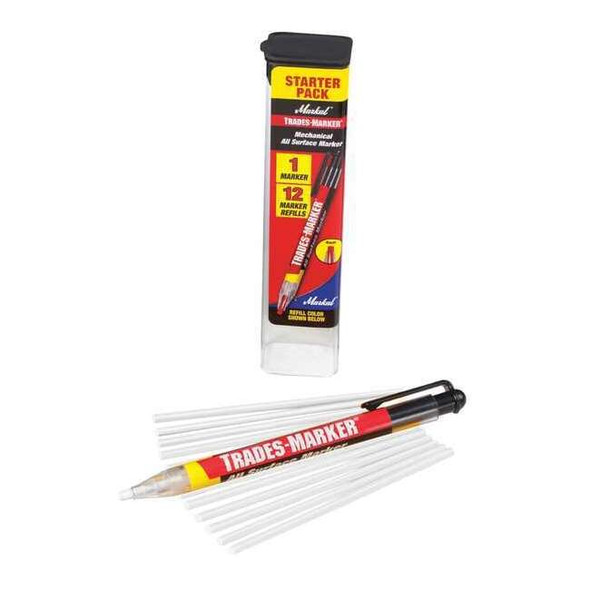 Markal SolidPaintMarker,5-1/2inL,White,Wax 96130