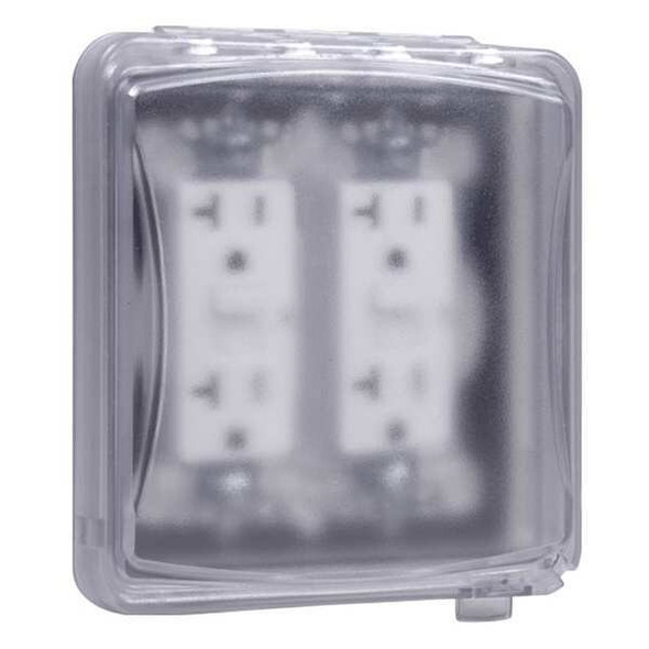 Taymac 2 -Gang Vertical Weatherproof Cover, ,Polycarbonate MM1410C