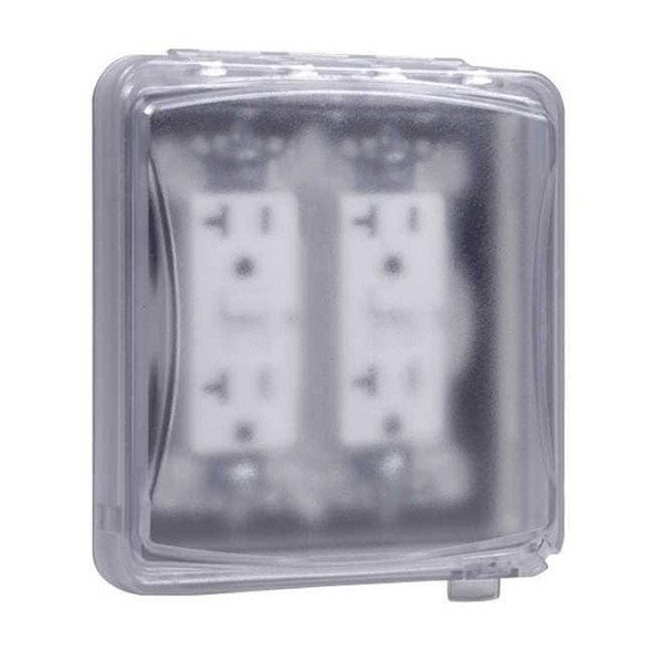 Taymac 2 -Gang Vertical Weatherproof Cover, ,Polycarbonate MM1410C