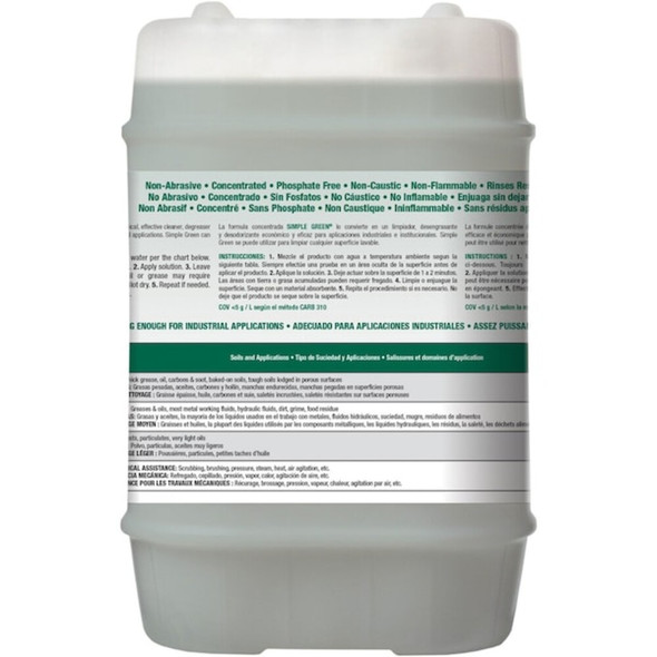 5 gal Pail, Industrial Cleaner and Degreaser, Concentrated Liquid, Sassafras  2700000113006