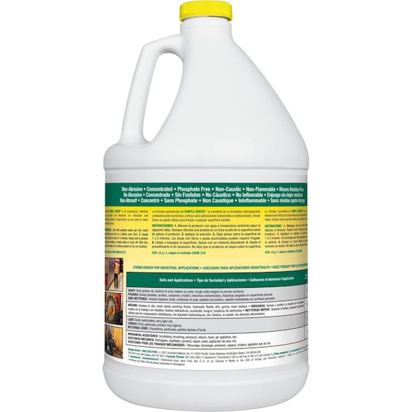 Simple Green Cleaner/Degreaser, 1 Gal Jug, Liquid, Yellow 3010200614010
