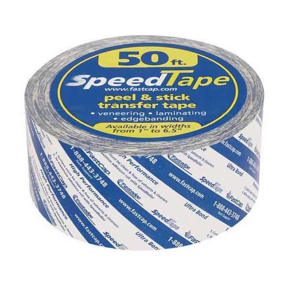 Double Sided Film Tape, 2 in W x 16 3/4 yd L, 5.5 mil Thick, 50 ft, Transparent
