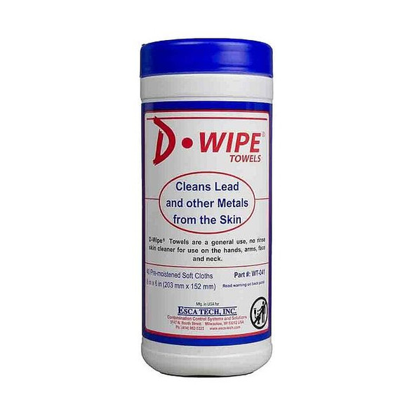 D-Lead Lead/Metal Dust Removal Wipes,8 inL,6inW WT041