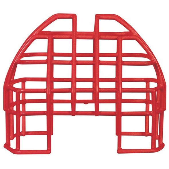 Wire Cage, Steel, Surface Mount, 6 3/4 in W x 7 1/2 in H x 6 1/8 in D, Red