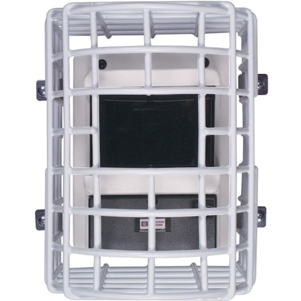 Wire Guard, White Steel, 6 in x 6 in, For Use With Beam Smoke Detector DS240 & DS241