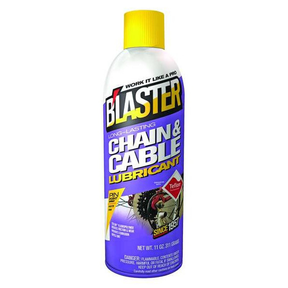 Chain and Cable Lubricant, 0 to 350 Degree F, 11 oz Aerosol Can, Clear