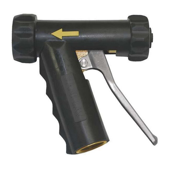 Sani-Lav Pistol Grip Spray Nozzle, 3/4" Female, 150 psi, 7 gpm, Black N1B