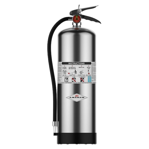 Amerex Fire Extinguisher,SS,Silver,A 240 Amerex Fire Extinguisher,SS,Silver,A 240