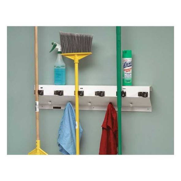 Manufacturer Varies Mop/Broom Holder,6 Handle,34 In 333-6 WHT2