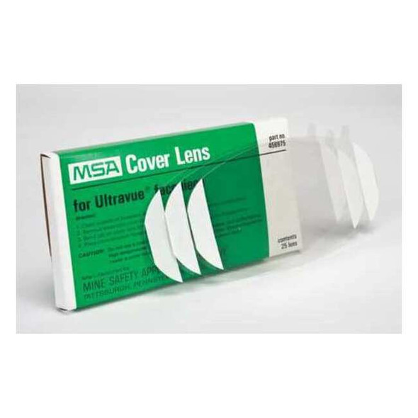 Msa Safety Ultra-Twin/Ultravue Cover Lens, Clear, PK25 456975
