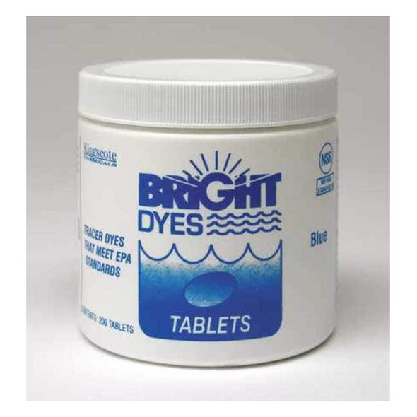 Bright Dyes Dye Tracer Tablet,Blue,PK200 101102