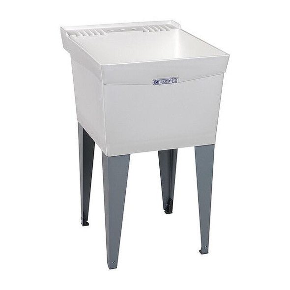 Mustee Utility Sink 24 in x 20 in, 1, 2, Floor Mount, Thermoplastic 19F