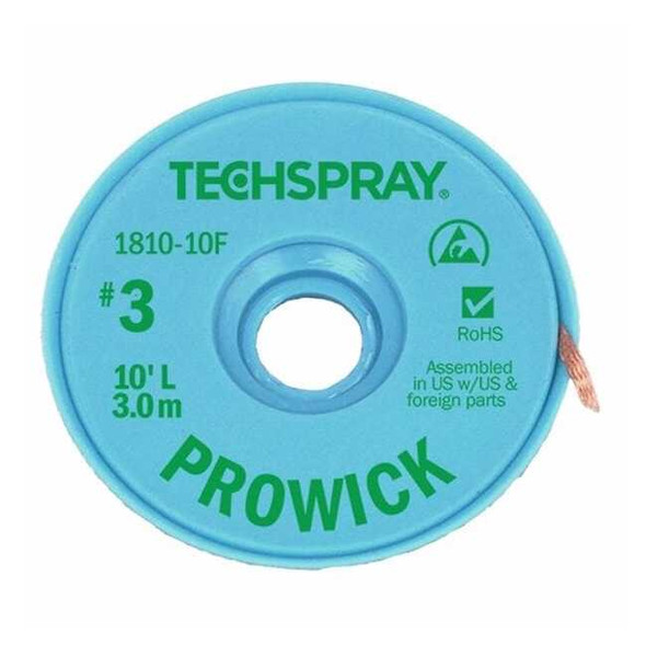 Techspray Pro Wick Green No 3 Braid - AS 1810-10F