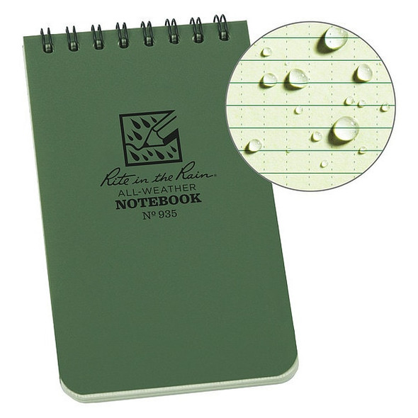 Rite in the Rain All Weather Memo Book,Universal,3 x 5 In 935