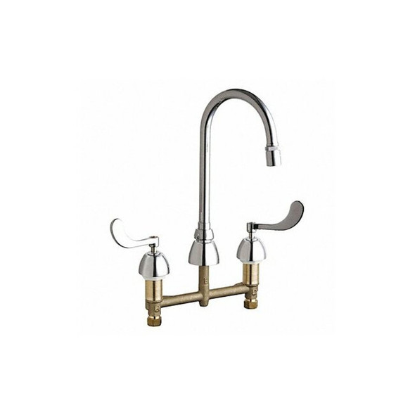 Gooseneck Kitchen/Bathroom Faucet, Manual, 8" Mount, 3 Hole Commercial