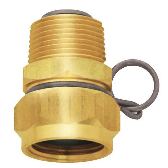 Sani-Lav Swivel Hose Adapter, 3/4 In, Brass N17