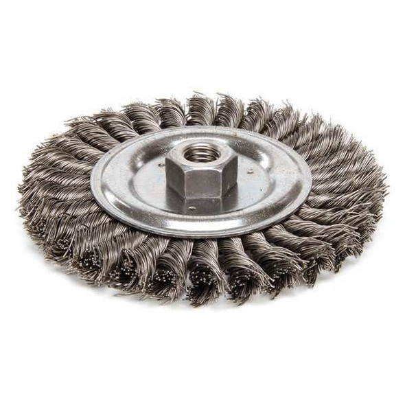 Weiler Twist Wire Wheel Wire Brush, Threaded Arbor 96044