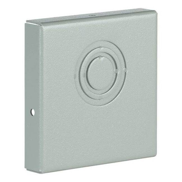 Wireway, End Cap, 4 in W, 4 in H, 1 in L, With Knockouts, Steel, Gray