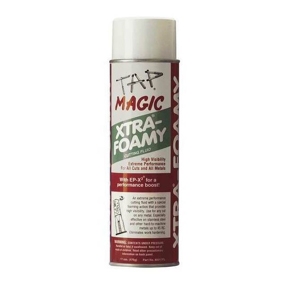 Cutting Fluid, Xtra-Foamy, Straight Oil, 17 oz, Aerosol Spray Can, Amber
