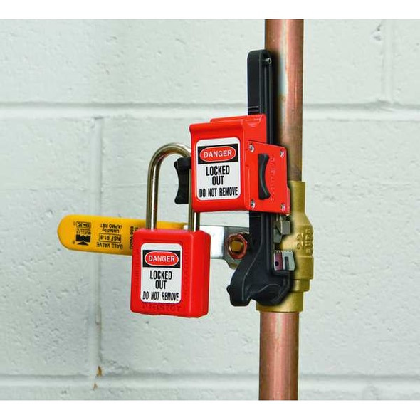 Master Lock Ball Valve Lockout,Fits 1/4 to 4 In S3068