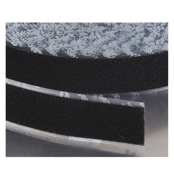 Velcro Brand Reclosable Fastener, Acrylic Adhesive, 75 ft, 2 in W, Black 191195