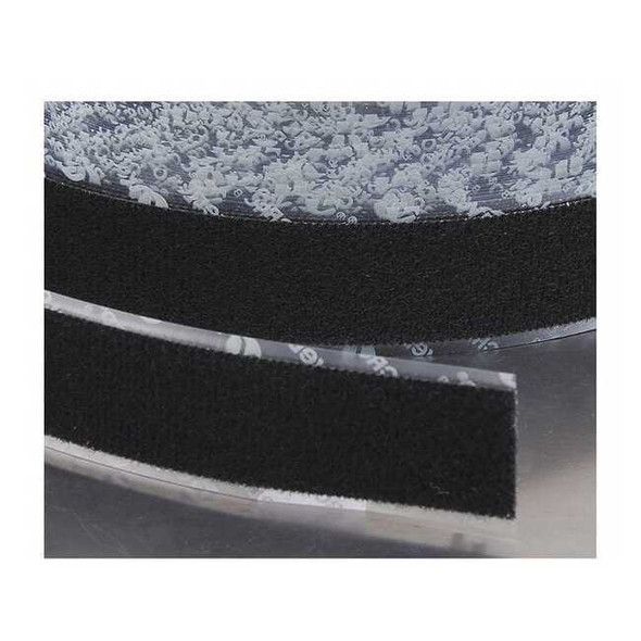 Velcro Brand Reclosable Fastener, Acrylic Adhesive, 75 ft, 2 in W, Black 191195