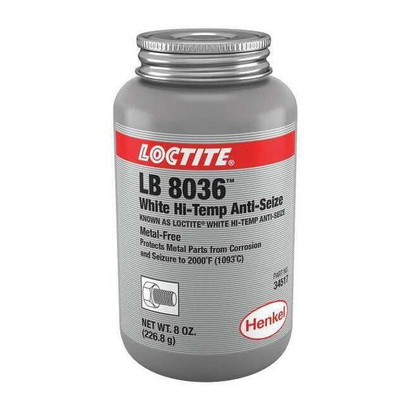 Loctite Anti Seize Compound,White Hi-Temp,8oz LB 8036(TM) 302677