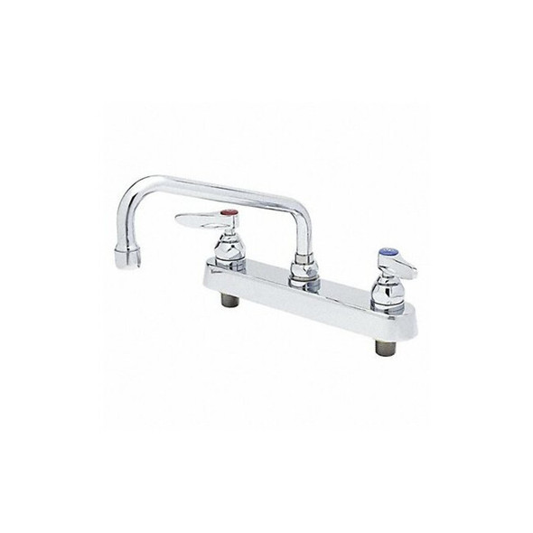 T&s Brass Low Arc Laundry Sink Faucet, Manual, 8" Mount, 2 Hole B-1121