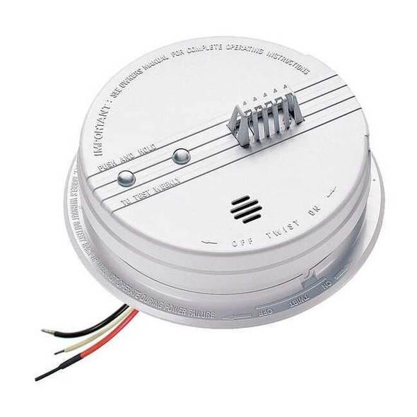 Heat Alarm, 85 dB at 10 ft, 120V AC, 9V, Thermistor Battery Backup: Yes