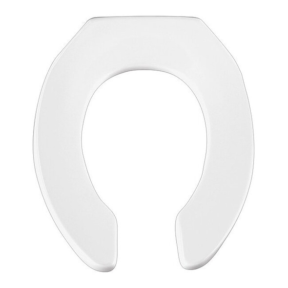 Toilet Seat Without Cover, Non Self-Sustaining Check Hinge, Round, White