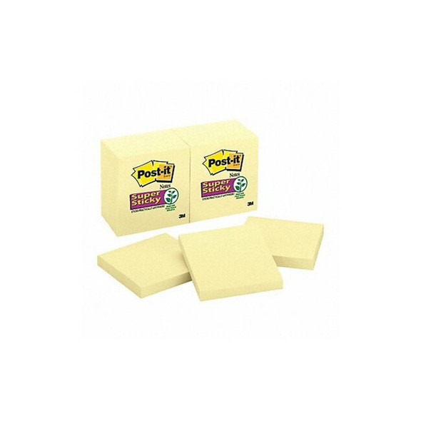 Post-It Sticky Notes,3" x 3",PK12 654-12SSCY Post-It Sticky Notes,3" x 3",PK12 654-12SSCY