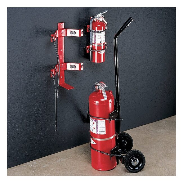 Fire Extinguisher Bracket, Strap Bracket, Steel, For Tank Weight 30 lb