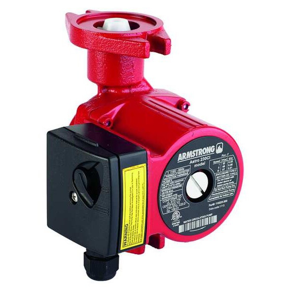 Hot Water Circulating Pump, 1/8 hp, 115V, 1 Phase, Flange Connection