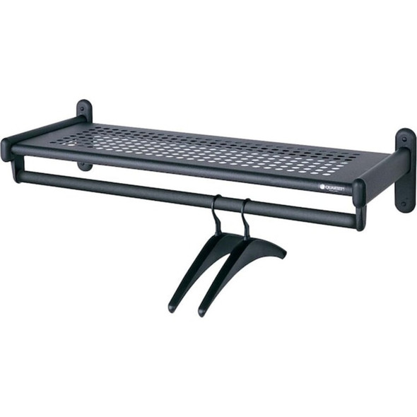 Quartet Wall-Mount Garment Rod,48 in W,Black 20404